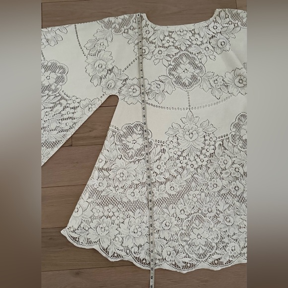 Vintage 60’s 70’s crochet lace boho bell sleeve dress - Picture 7 of 16